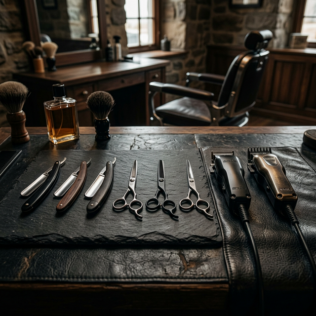 Interior de Noir & Blade Barbería